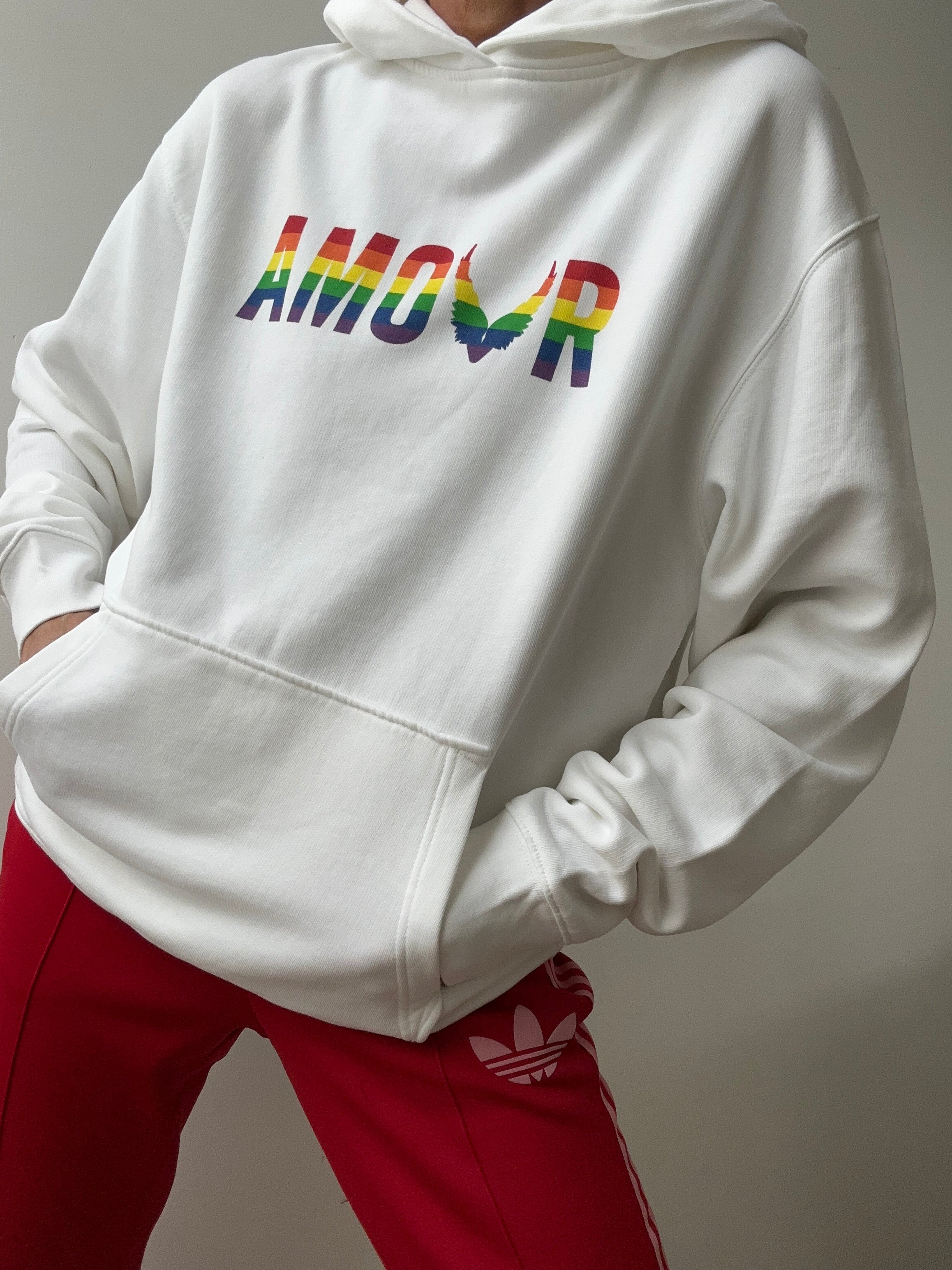 Zadig + Voltaire Sweatshirts Zadig & Voltaire Rainbow Amour Hoodie White