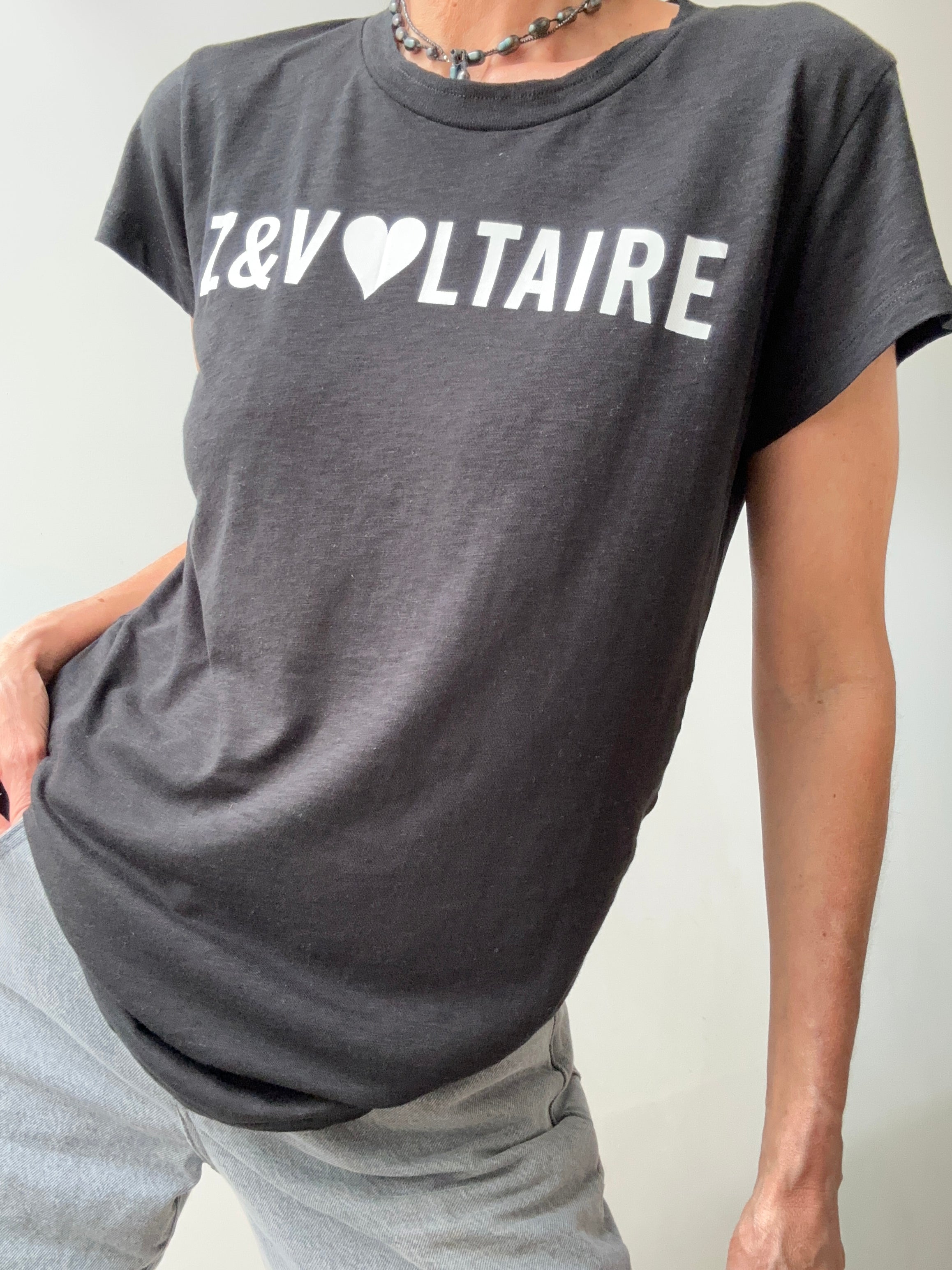 Zadig + Voltaire Tops Zadig & Voltaire Z&V Tee Black